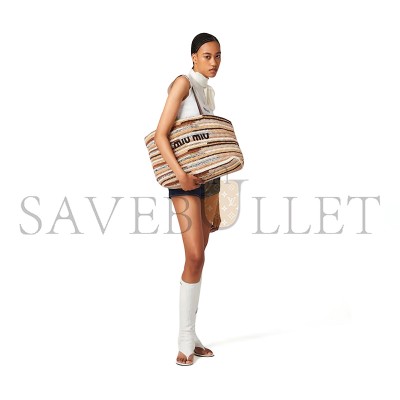 MIU MIU IVY CROCHET TOTE BAG 5BG228 (40*34*16cm)